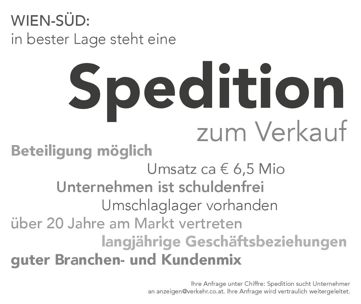 Spedition steht zum Verkauf